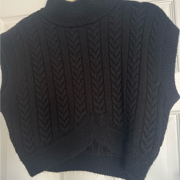Vici Black Cable Knit Women's Sweater - Picture 4 of 7